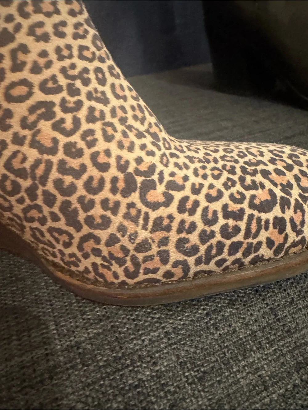Lucky Brand Leopard Print Wedge Ankle Booties - Women
